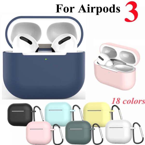 Funda de silicona para Airpods 3, funda inalámbrica para Airpod 3 con Bluetooth, accesorios para auriculares con pegatina antipolvo