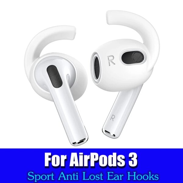 Para Apple AirPods 3 ganchos para las orejas cubiertas accesorios para auriculares para Air pods 3. ª generación ganchos de silicona agarre soporte antideslizante