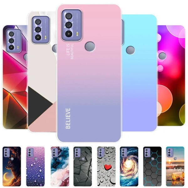 Funda para TCL 20B 20S 20 SE, funda para TCL 20 20R 5G, funda de teléfono de silicona suave transparente, funda trasera para TCL 20AX 20L Plus