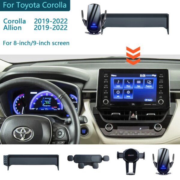 Para Toyota Corolla Allion 2019 2020 2021 2022 soporte de teléfono para coche pantalla fija soporte de navegación Base carga accesorios de coche