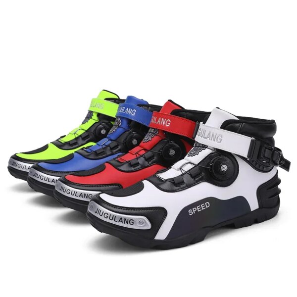 Zapatos de ciclismo FourSeasons, zapatos de motocicleta para hombre, botas de carreras todoterreno para niños, equipo de motocicleta para las cuatro estaciones, botas de caballero