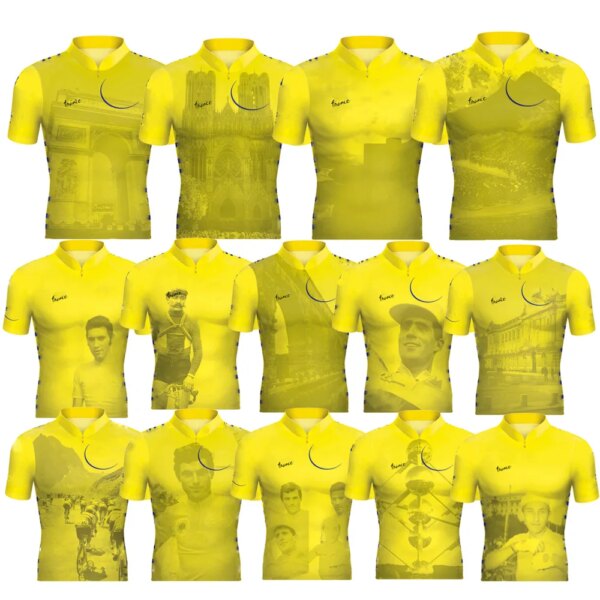 Francia amarillo ciclismo jersey bicicleta ropa ciclismo mtb jersey triatlón carretera ciclismo de montaña ropa Maillot al aire libre