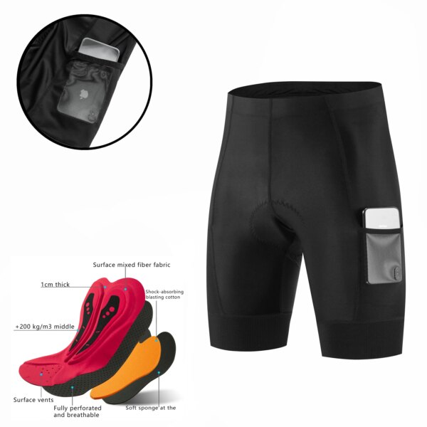 Fualrny-pantalones cortos de Ciclismo para hombre, con almohadilla de Gel 4D, 7 horas de paseo, Bretelle Pro, Ciclismo de Carretera MTB