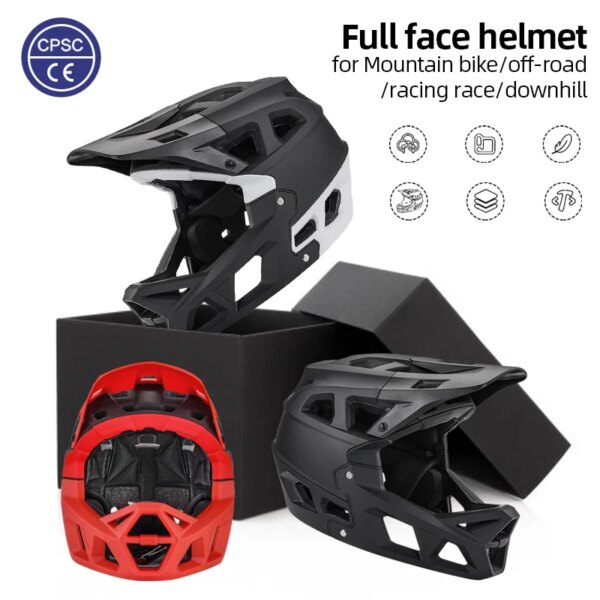 Casco integral de seguridad en ciclismo protección para bicicleta casco Integral de descenso Mtb PC + EPS casco de Mtb para hombre motocicleta bicicleta de carreras