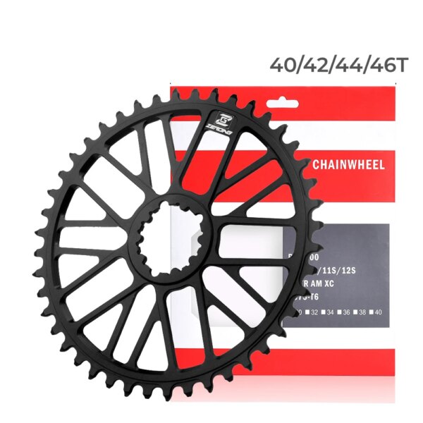 Engranaje de bicicleta de carretera G727, bandeja Dental de montaje recto Gisc de aleación de aluminio GXP, piñón 40 42 44T, disco único plegable para coche