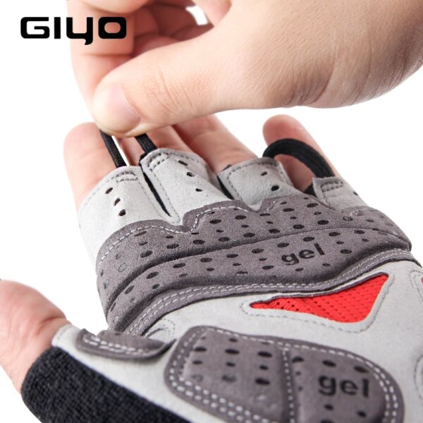 Guantes de bicicleta GIYO, guantes de medio dedo para exteriores para hombres y mujeres, almohadilla de Gel Extra, guantes transpirables para ciclismo de montaña y carretera DH