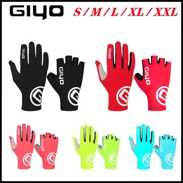 GIYO pantalla táctil dedos largos y completos medio dedo Gel deportes ciclismo guantes MTB bicicleta de carretera carreras mujeres hombres guantes de bicicleta