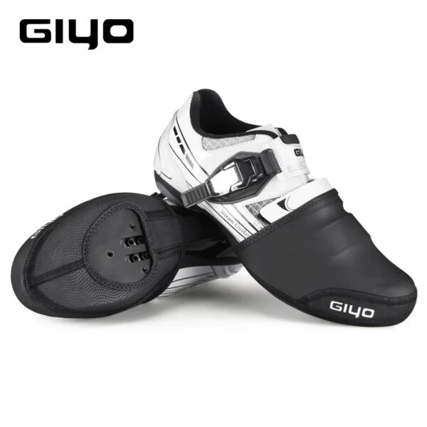 GIYO-cubiertas impermeables para zapatos, Protector reflectante cálido antideslizante, cubierta para zapatos de media punta, para invierno, ciclismo, MTB, carreras