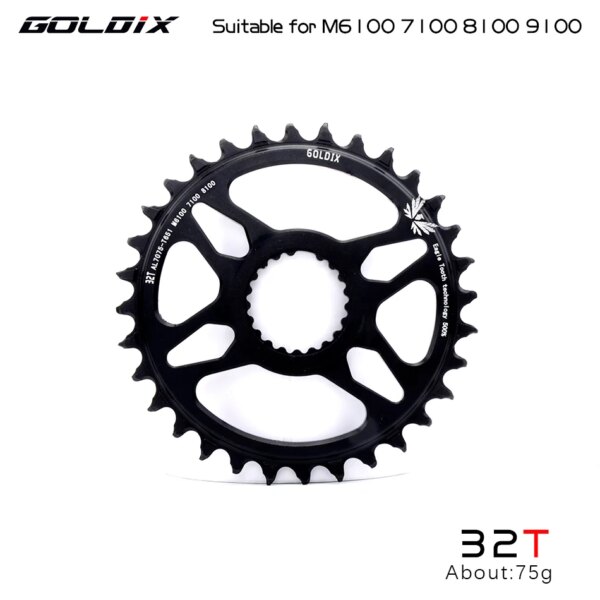 Plato de bicicleta GOLDIX para Shimano Deore XT M7100 M8100 M9100 12S platos y bielas de bicicleta de montaña piñón de aleación de aluminio ancho y estrecho