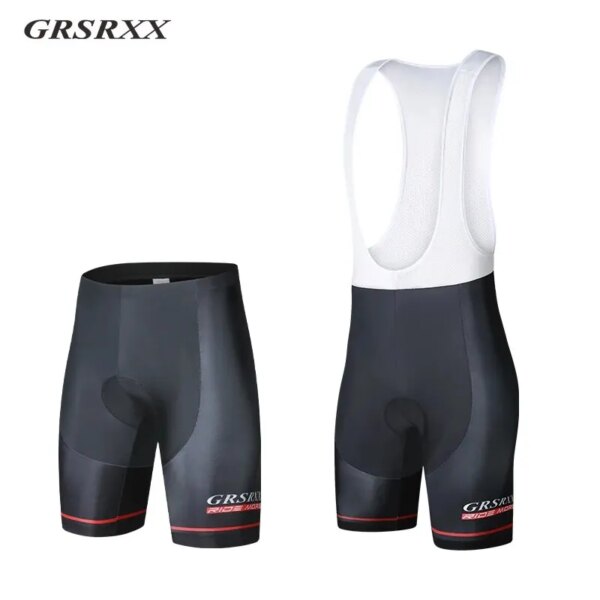 GRSRXX-pantalones cortos de Ciclismo antideslizantes para hombre, pantalones cortos para bicicleta, almohadilla 5D a prueba de golpes, transpirables, Culote para bicicleta