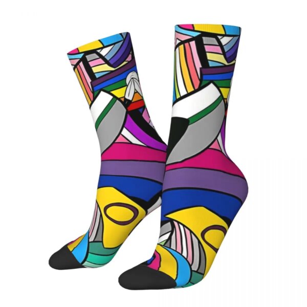 Calcetines de invierno unisex con bandera del orgullo de género y sexualidad, calcetines felices para ciclismo, calcetines locos estilo callejero