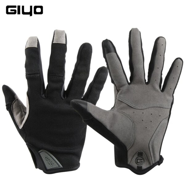 Giyo-guantes deportivos con dedos completos para Bicicleta, manoplas largas transpirables para Ciclismo, pantalla táctil, guantes absorbentes para Bicicleta de carretera