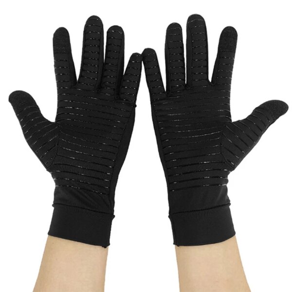 Guantes de fibra de cobre para pantalla táctil, guantes para correr, deportes, invierno, cálidos, fútbol, ​​senderismo, conducción, ciclismo, antideslizantes, LICRA