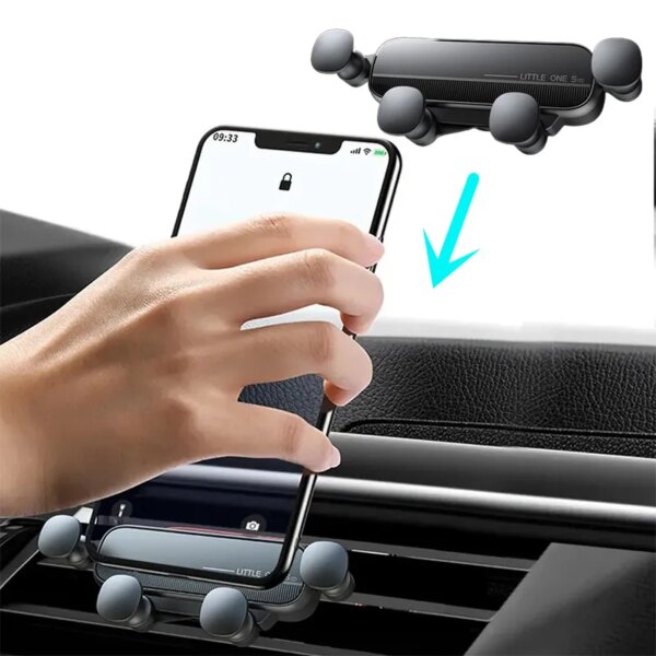 Soporte de gravedad para teléfono de coche, Clip de ventilación de aire, soporte para teléfono móvil, GPS para coche, soporte para iPhone 13, 12Pro, Xiaomi, Samsung