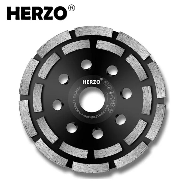 Disco abrasivo de diamante HERZO, muela abrasiva de 125MM para afilador, accesorios de pulido para hormigón, granito, mármol, HSO5.1D