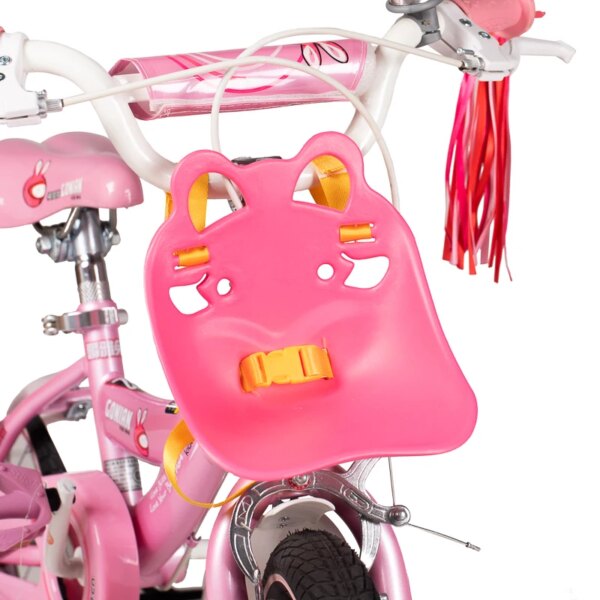 HILAND-asiento de bicicleta para niños, asiento de muñeca con soporte para bicicleta de niño con pegatinas decorativas, bicicleta de bebé, asiento de bebé, muñeca
