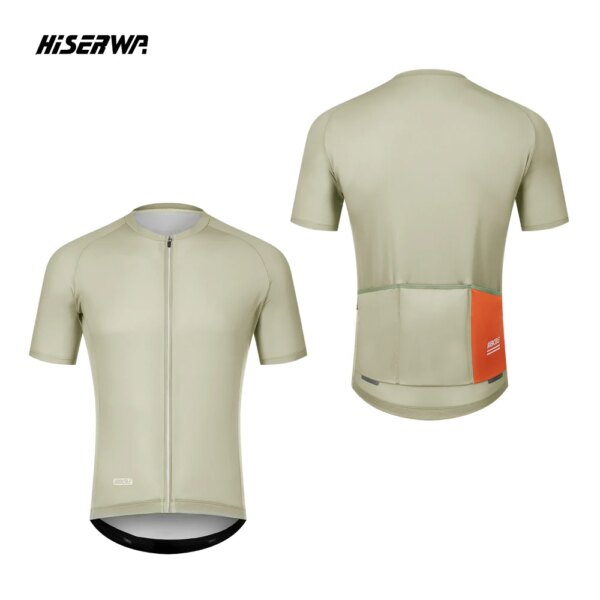 HISERWA 2024 nuevo hombres ciclismo Jersey manga corta verano transpirable secado rápido bicicleta ropa Pro MTB bicicleta de carretera ciclismo Jersey