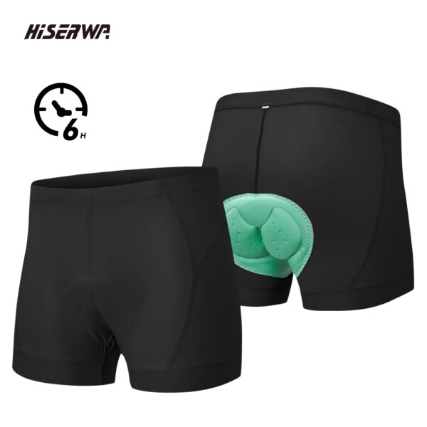 HISERWA-pantalones cortos de ciclismo para hombre, ropa interior a prueba de golpes para Motocross y MTB, pantalones cortos de ciclismo con almohadilla de Gel transpirable