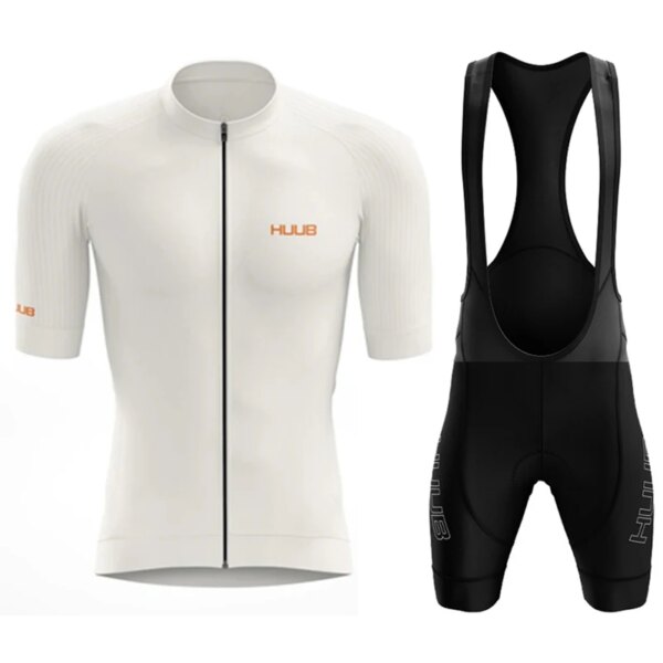 HUUB-Conjunto de Jersey de ciclismo para hombre, Maillot de ciclismo de montaña, camiseta y pantalones cortos con pechera, ropa para bicicleta de montaña y triatlón