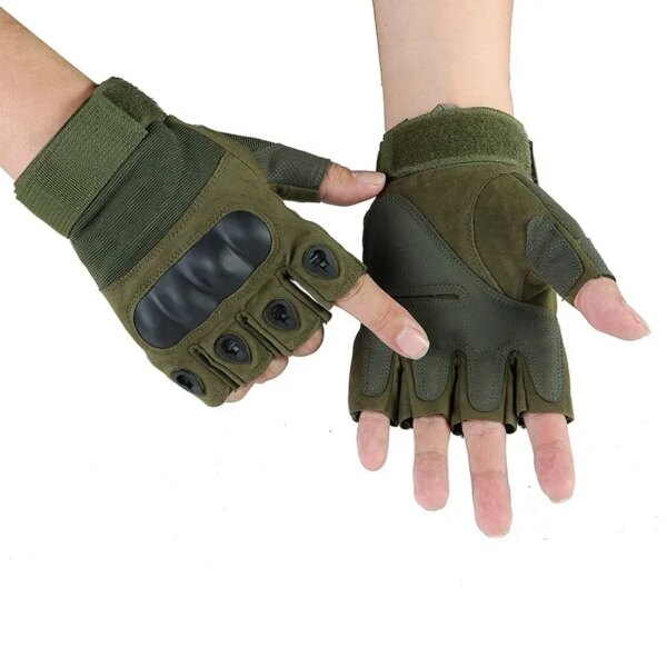 Guantes antideslizantes de medio dedo resistentes al desgaste, guantes tácticos para exteriores, guantes transpirables para ciclismo y motocicleta, Unisex