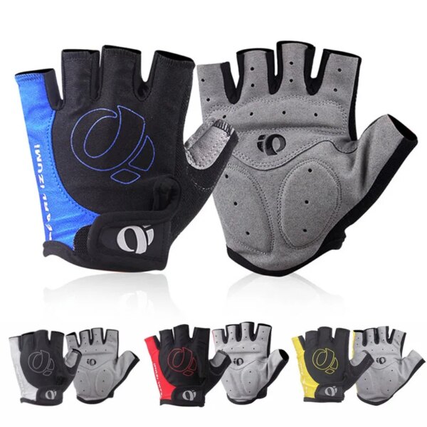 Guantes de ciclismo de medio dedo, guantes sin dedos para bicicleta, guantes de mano izquierda-derecha, guantes antideslizantes para hombre, accesorios para bicicleta