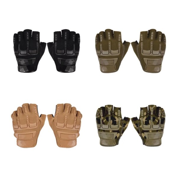 Guantes de medio dedo antideslizantes con dedos abiertos, guantes sin dedos para correr, deportes al aire libre, entrenamiento físico, conducción de motocicletas