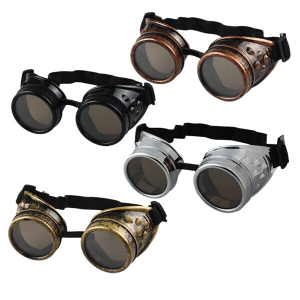 Gafas Retro Steampunk para Halloween, gafas góticas de soldadura para Cosplay, gafas de sol para ciclismo de montaña y montaña