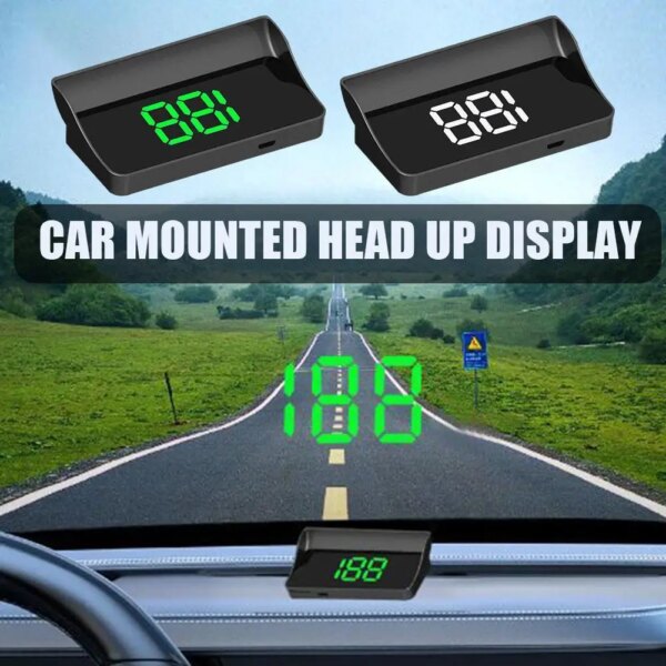 Pantalla frontal GPS HUD velocímetro Digital Plug And Play para todos los coches fuente grande KMH parabrisas proyector accesorios de coche