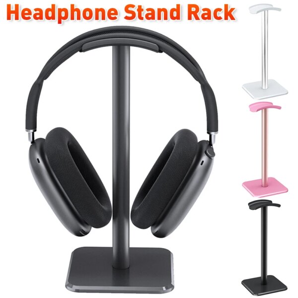 Soporte para auriculares, estante de aleación de aluminio, soporte para auriculares, organizador de escritorio para ahorrar espacio, colgador de auriculares, soporte para auriculares para juegos