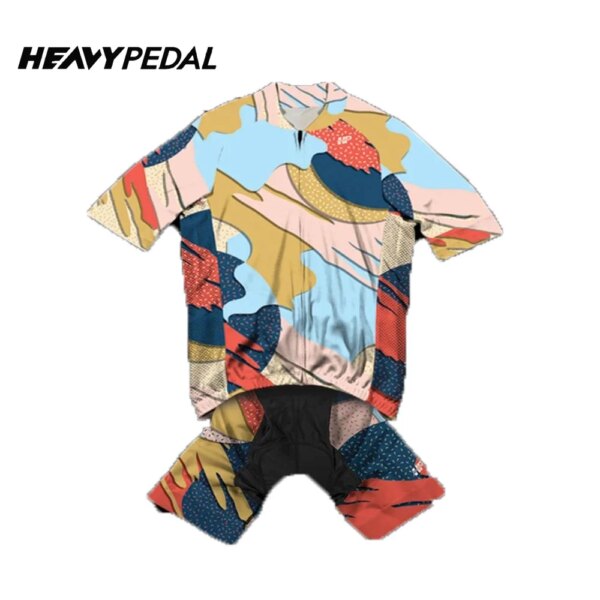 Heavypedal verano Ciclismo Jersey conjunto de manga corta mujeres Maillot Ropa Ciclismo transpirable Ropa para bicicleta de montaña Ropa de Ciclismo