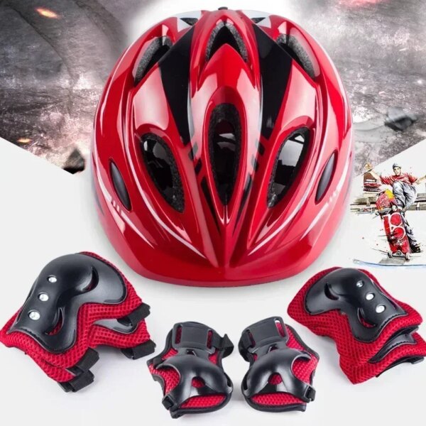 Casco rodilleras, coderas, muñequeras, casco para niños pequeños con equipo de protección, para bicicleta para niños, ciclismo, monopatín, patinaje