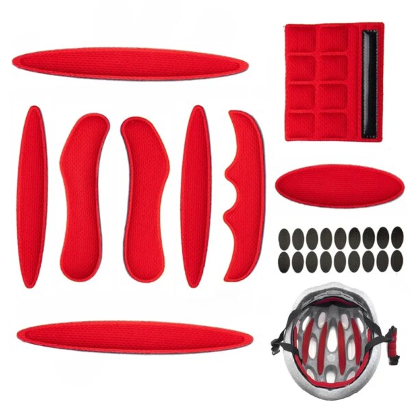 Kit de acolchado para casco, juego de almohadillas de espuma universales de repuesto para bicicleta de montaña, motocicleta, ciclismo, accesorios deportivos, 27 Uds.