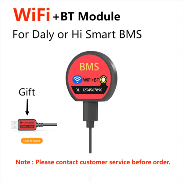 HiBMS Smart Bms accesorios WiFi Bluetooth módulo para Daly Hi Smart BMS USB a RS485 a UART placa de visualización de energía