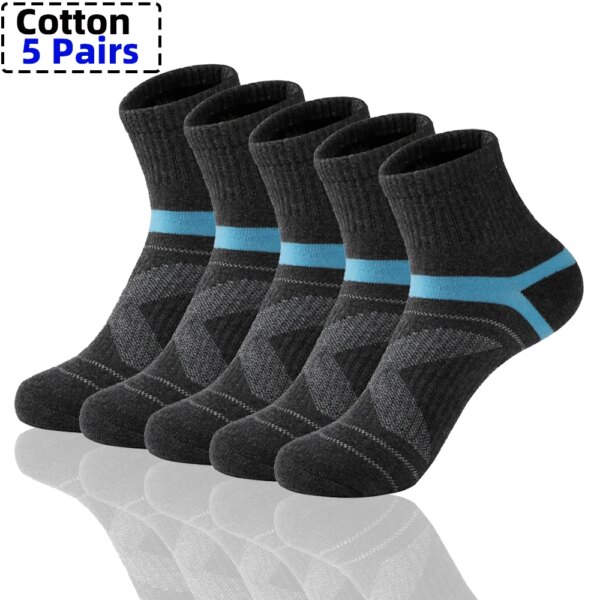 Calcetines de algodón peinado de alta calidad para hombre, medias activas informales transpirables, calcetines de ciclismo para hombre, Sokken EUPlus Size38-45, 5 par/lote