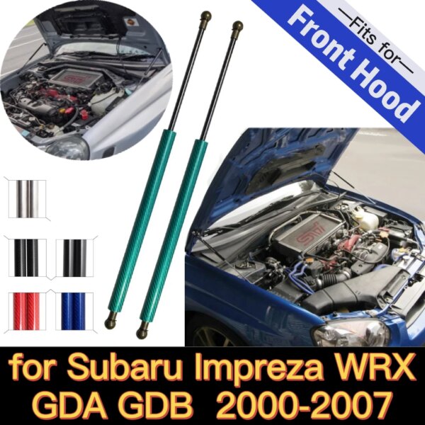 Puntales de capó para Subaru Impreza WRX GDA GDB 2000-2007 resortes de Gas modificados frontales soporte de elevación amortiguador de fibra de carbono Prop