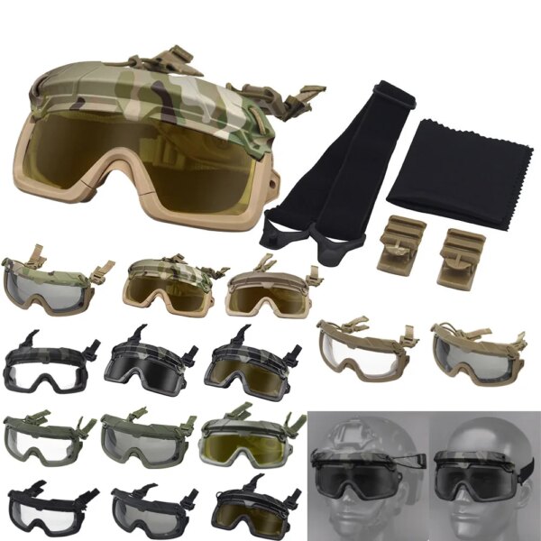 Gafas de caza casco táctico para Airsoft, gafas para cascos de la serie FAST MICH Wendy, accesorios