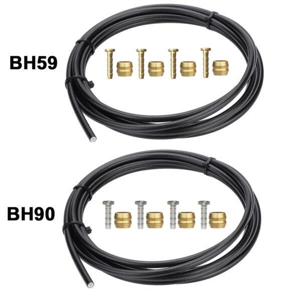 Kit de manguera de freno de disco hidráulico, juego de carcasa de tubo, inserciones de conector de oliva, buje de compresión Shimano BH59 BH90, aguja de oliva