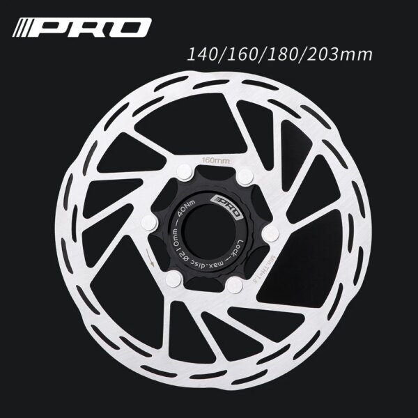 IIIPRO MTB bicicleta de carretera Centerlock Rotor disipación de calor disco de refrigeración bloqueo central 140/160/180/ 203mm Rotor de freno de disco de bicicleta