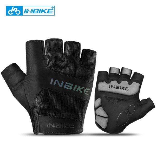 INBIKE-guantes de ciclismo de medio dedo para ciclismo de montaña, antideslizantes, transpirables, reflectantes, MH125, 2021