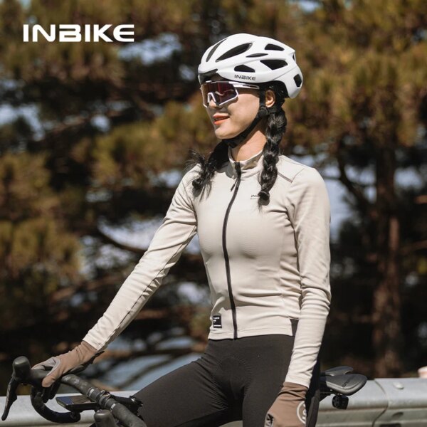 INBIKE 2024 Jersey de Ciclismo de lana para mujer de manga larga de invierno ropa de ciclismo MTB otoño montaña bicicleta de carretera Top chaquetas ropa