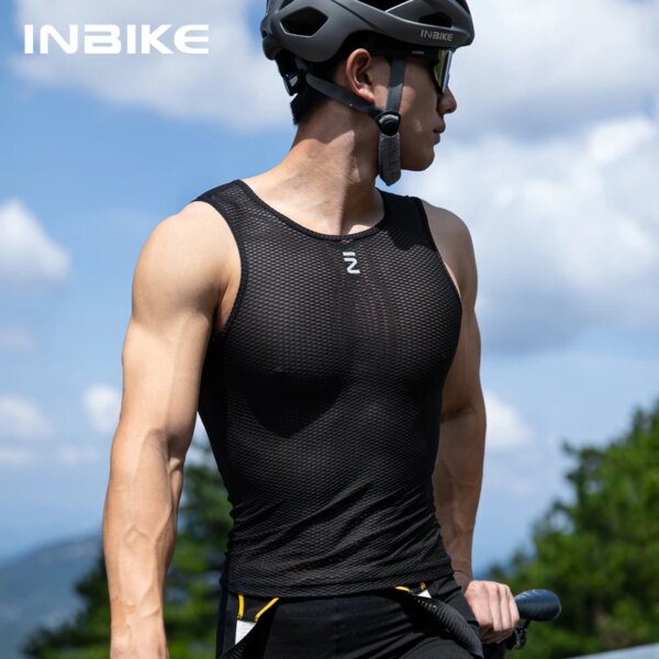 INBIKE-Chaleco sin mangas para ciclismo para hombre, capa Base para bicicleta, sudaderas de secado rápido para bicicleta de montaña, camiseta interior de malla, ropa interior