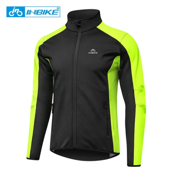 INBIKE-Chaqueta de ciclismo reflectante a prueba de viento para hombre, ropa de invierno térmico para bicicleta de carretera, impermeable, abrigo de concha suave para montar en bicicleta de montaña WJ602