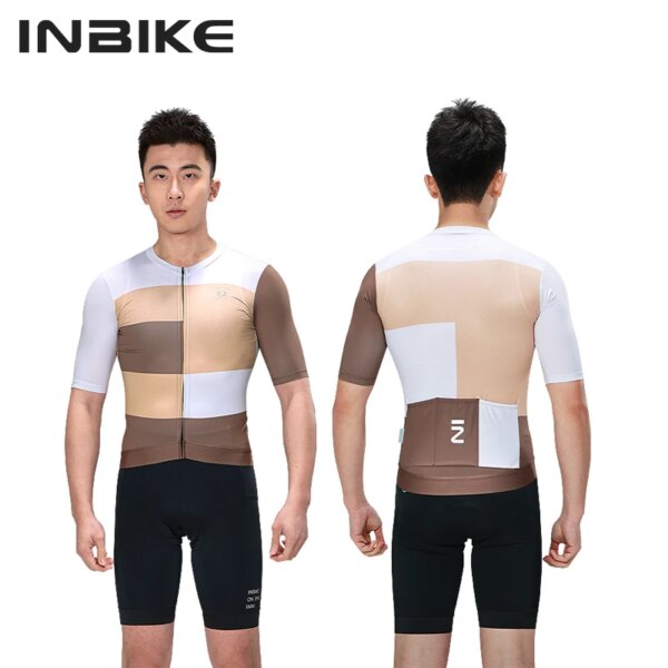 INBIKE-ropa de ciclismo para hombre, ropa de ciclismo transpirable, con cremallera completa y bolsillos, Culote de ciclista