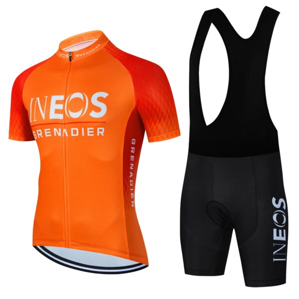 INEOS Grenadier-Conjunto de Jersey de Ciclismo para hombre, Ropa de Ciclismo, camisetas para bicicleta de carretera, traje, pantalones cortos con pechera, Ropa de Ciclismo de montaña