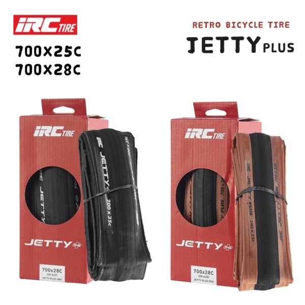 IRC JETTY PLUS neumático de bicicleta de carretera 700C plegable KEVLAR 700x23C 700X25C 700X28C 622 60TPI neumático de bicicleta