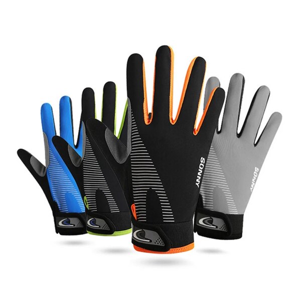 Guantes ligeros de seda de hielo para hombre y mujer, finos, deportivos, para ciclismo, correr, Fitness, conducir al aire libre, pesca, antideslizantes, con pantalla táctil, de verano