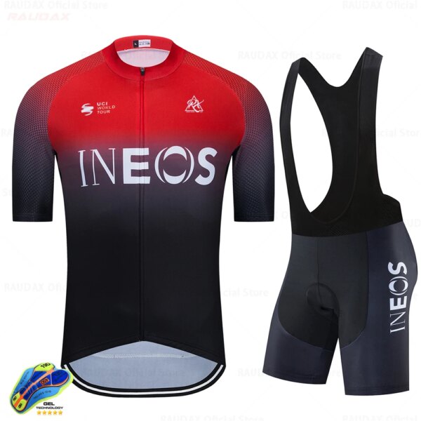 Ineos-Conjunto de Jersey de Ciclismo de Verano para Hombre, Ropa de Ciclismo MTB Transpirable, Ropa de Ciclismo de montaña, 2022