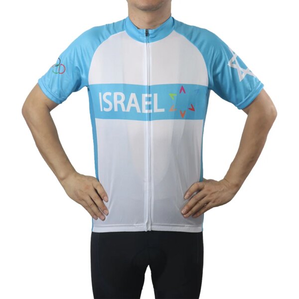 Ropa de ciclismo de Israel, Jersey de manga corta, camiseta blanca para Motocross, ropa de carretera, chaqueta para bicicleta de montaña, camisa de protección, deporte de montaña suave