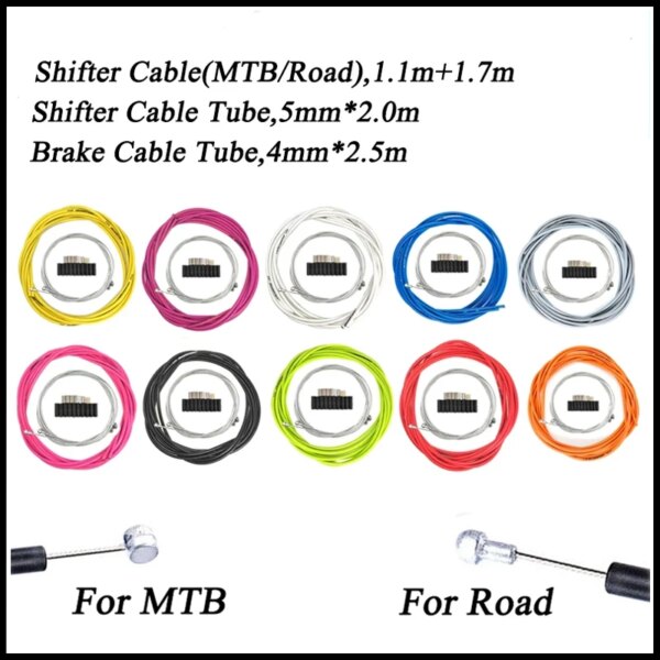 Juego de cables de bicicleta JAGWIRE de 4mm y 5mm, juego de cables de cambio de freno para bicicleta de montaña y carretera, carcasa de Cable del desviador de bicicleta para Sram