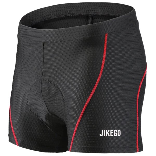 JIKEGO hombres ciclismo ropa interior pantalones cortos MTB ropa interior para bicicleta de montaña bicicleta Biker hombre negro verano transpirable malla Gel Pad